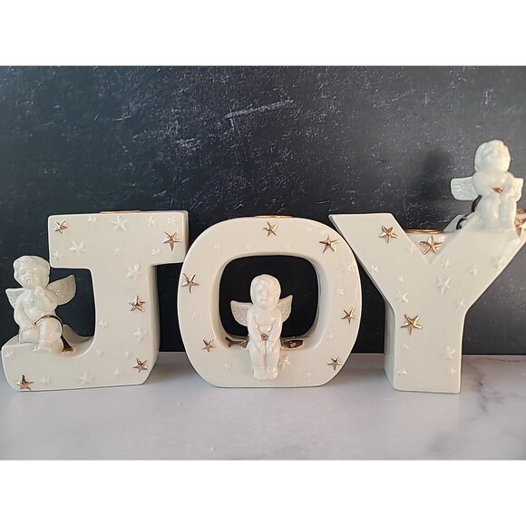 Ceramic Joy Candle Holders 3 Piece Set - Picture 4 of 10